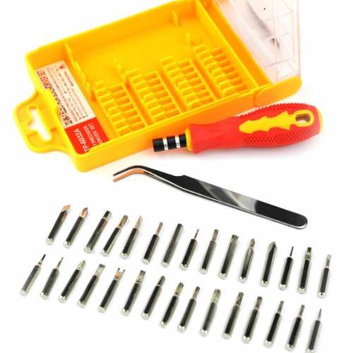 32 Parça Cımbızlı Tornavida Set Elektronik Cep Telefonu Bilgisayar Tamir Montaj Tornavidası Takımı