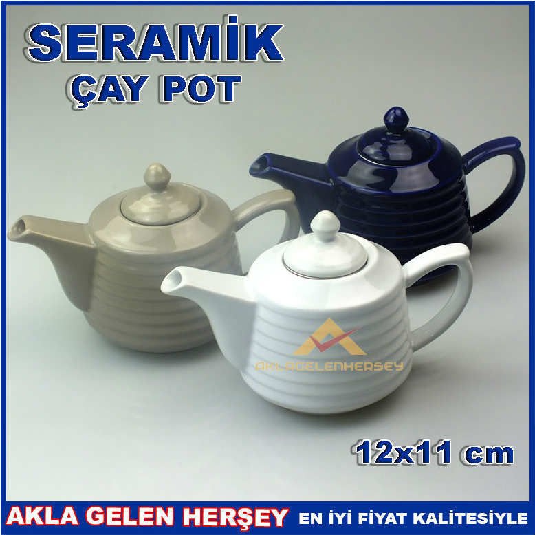 METAL SÜZGEÇLİ DEMLİK 12x11 CM SERAMİK ÇAY POT