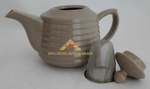 METAL SÜZGEÇLİ DEMLİK 12x11 CM SERAMİK ÇAY POT