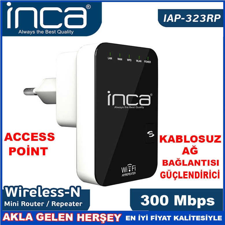 INCA ACCESS POINT KABLOSUZ MİNİ ROUTER IAP-323RP