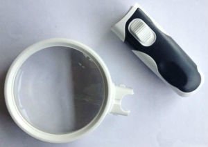 Profesyonel büyüteç 2 Lensli,çift cam mercek 5X LED IŞIKLI BÜYÜTEÇ çıkabilir sap portable lüp mercek