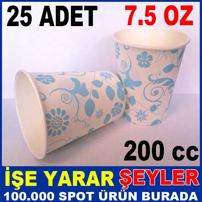 25 ADET YÜKSEK KALİTE ISI KORUMALI KAĞIT BARDAK