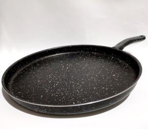 32cm Tek Saplı Granit Gözleme Bazlama Krep Tavası 2cm Az Derin Alüminyum üzeri Granit Kaplı Sığ Tava