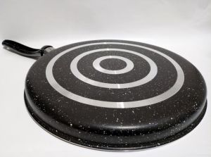 32cm Tek Saplı Granit Gözleme Bazlama Krep Tavası 2cm Az Derin Alüminyum üzeri Granit Kaplı Sığ Tava