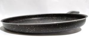 32cm Tek Saplı Granit Gözleme Bazlama Krep Tavası 2cm Az Derin Alüminyum üzeri Granit Kaplı Sığ Tava