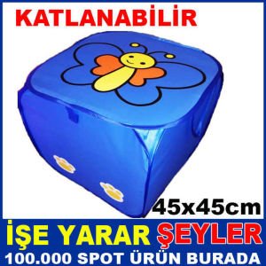 KELEBEK DESENLİ KATLANABİLİR OYUNCAK SEPETİ