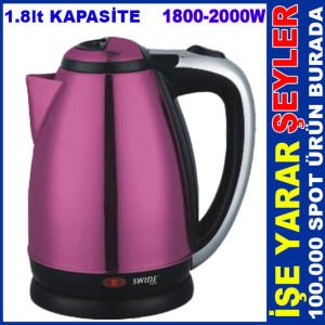 1.8lt SU ISITICI 2000W PASLANMAZ ÇELİK KETTLE