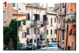 ITALYA SOKAKLARI 7 STİL 5 PARÇALI KANVAS TABLO