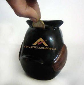 BAYKUŞ MODELLİ PARA ALMA HAZNELİ SERAMİK KUMBARA