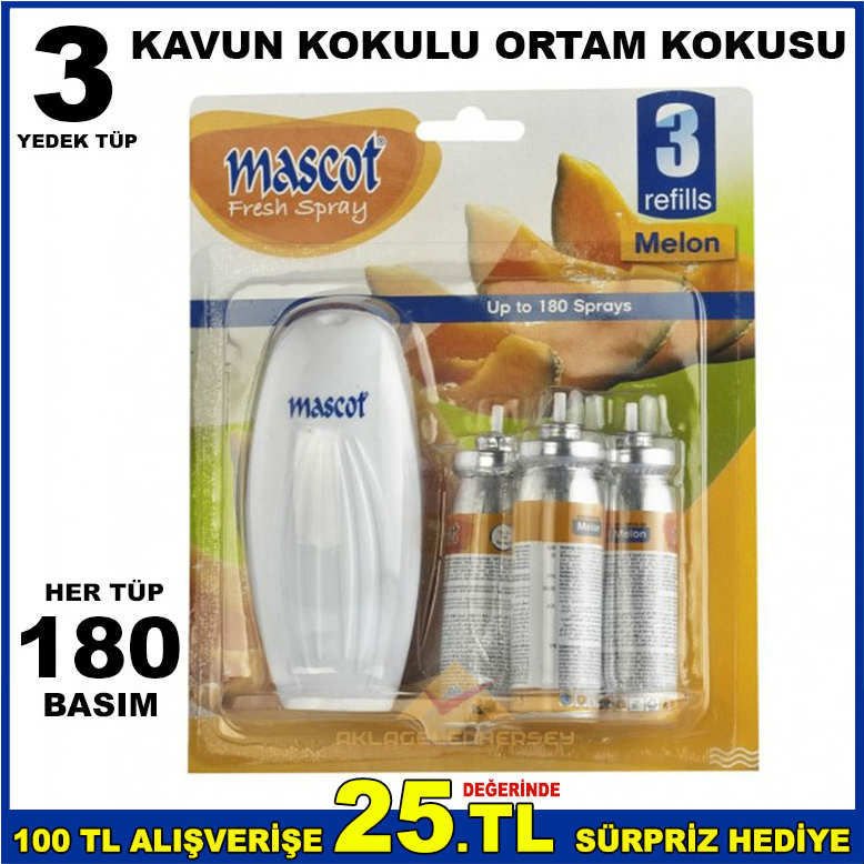 MASCOT 3 YEDEKLİ DOKUNMATİK SPREY ORTAM KOKUSU