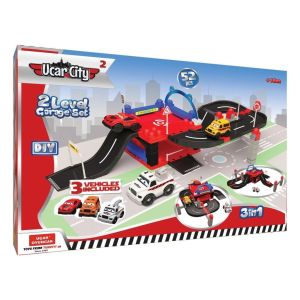 Uçar City 2 Level 2  52 Parçalı Oyuncak Garaj Seti Araba Oyun Set