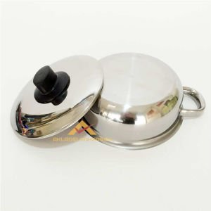 17.5x6 CM KAPAKLI KULLANIŞLI ÇELİK TENCERE