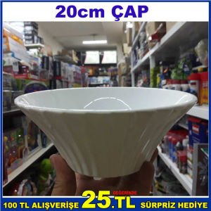 Büyük boy milenyum porselen kase çok amaçlı 20cm yivli seramik kase,Meyve kasesi,arajman kasesi