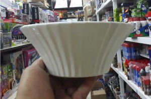 Büyük boy milenyum porselen kase çok amaçlı 20cm yivli seramik kase,Meyve kasesi,arajman kasesi