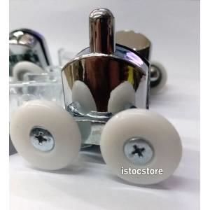 Duşakabin Tekerlek Takımı 2li Rulman Seti Cam Duş Kabin Tekerleği Süper 1.Plastik Kromaj Metal Ayak