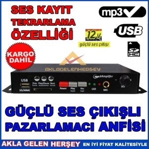 kargo dahil KART TAKILABİLEN GÜÇLÜ SESLİ PAZARLAMACI ANFİSİ