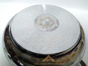 28cm BÜYÜKBOY PASLANMAZ ÇELİK CAMKAPAKLI TENCERE