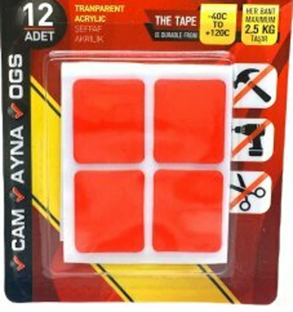 Çift Taraflı Montaj Bant 12 Adet
