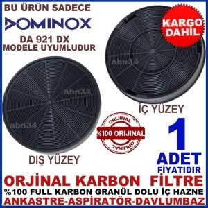 DOMINOX DA 921 DX MODEL ANKASTRE DAVLUMBAZ GRANÜL KARBONLU FİLTRE