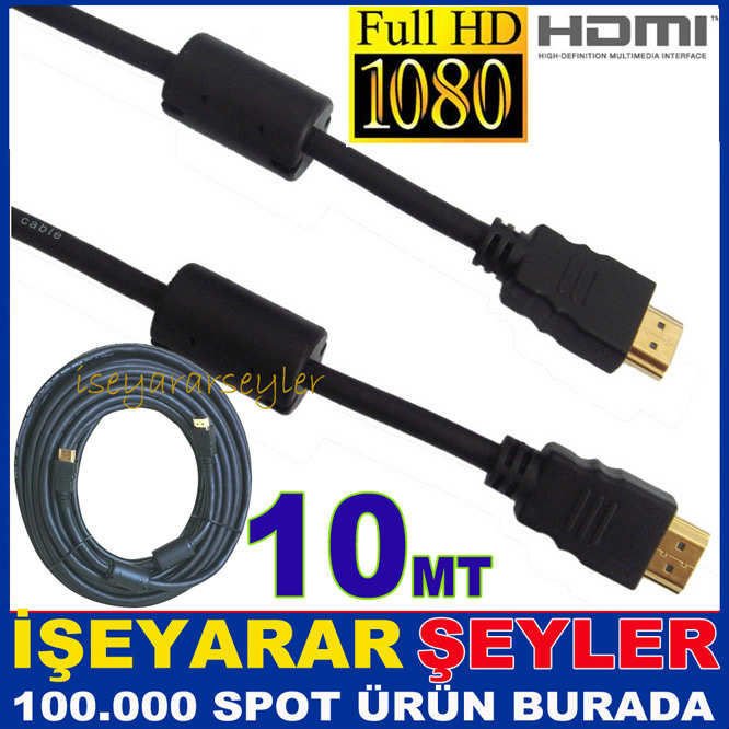 En iyi kalite hdmi kablo 10 metre uzun boy altın uçlu HDMI kablo 1.4V son teknoloji filtreli 3D HDMI