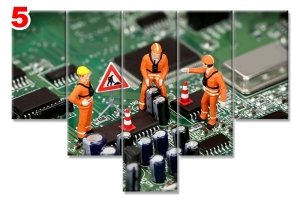ISCILER ANAKARTTA 7 STİL 5 PARÇALI KANVAS TABLO