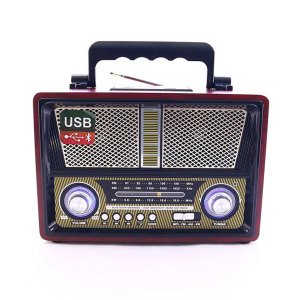 Klasik Ahşap Nostaljik Kemai MD-1802BT Radyo Bluetooth Hoparlör Ses Bombası Portatif Müzik Kutusu