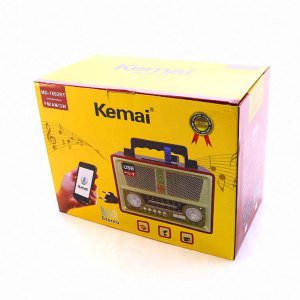 Klasik Ahşap Nostaljik Kemai MD-1802BT Radyo Bluetooth Hoparlör Ses Bombası Portatif Müzik Kutusu