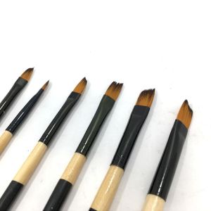 Gerçek Kıldan Üretim 6'lı Profesyonel Ressam Fırça Seti Sanatsal Resim Fırçası