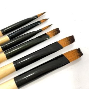Gerçek Kıldan Üretim 6'lı Profesyonel Ressam Fırça Seti Sanatsal Resim Fırçası