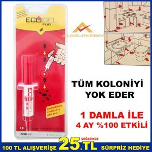 HAMAMBÖCEĞİ ve KARINCA YOK EDİCİ İNSEKTİSİT JEL 1 DAMLAYLA TÜM KOLONİYİ YOKEDEN ETKİLİ HAŞERE İLACI