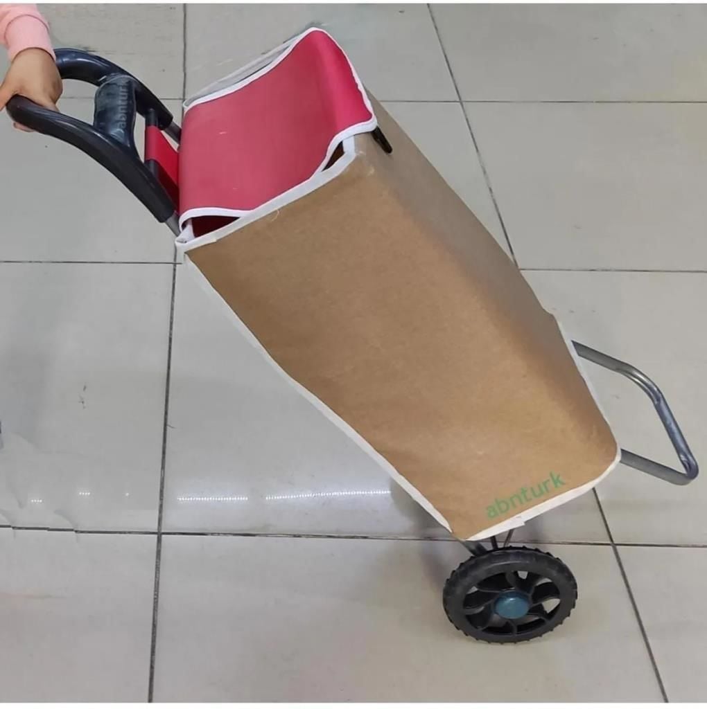 Rahat Alışverişe Sağlam Ve Dayanıklı Çift Tekerlekli El Arabası Türk Malı Standart Pazar Arabası