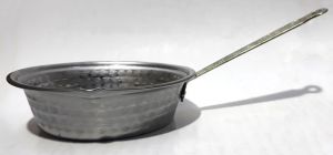 Tek Saplı Çekiç Dövme Paslanmaz Mat Çelikten 13cm Çapta Sos Tavası Soslar İçin Pratik Tava