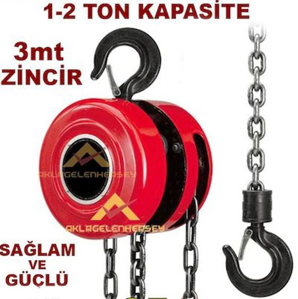 1 TON ZİNCİRLİ VİNÇ CARASKAL 3mt KURBAN KALDIRICI CALASKAL