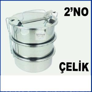 2.NO 2-3 KİŞİLİK 3'LÜ FULL ÇELİK SEFER TASI