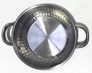 Çift Saplı Çekiç Dövme Paslanmaz Mat Çelikten 16cm Yumurta Tavası 35mm Derinlikte Sahan Yumurta Tava