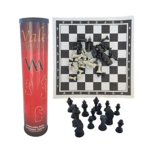 Büyük Boy Rulo Satranç Takımı Şık Tasarım Tam Set 40x40cm