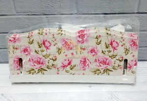 Ahşap Koltuk Bank Şeklinde Çiçek Desenli Duvara Asılabilir Kağıt Havluluk