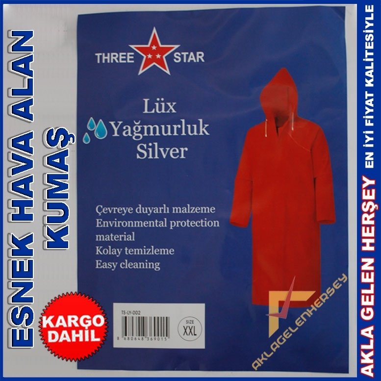DİKİŞSİZ BANTLI SU GEÇİRMEZ PARDESÜ YAĞMURLUK KD