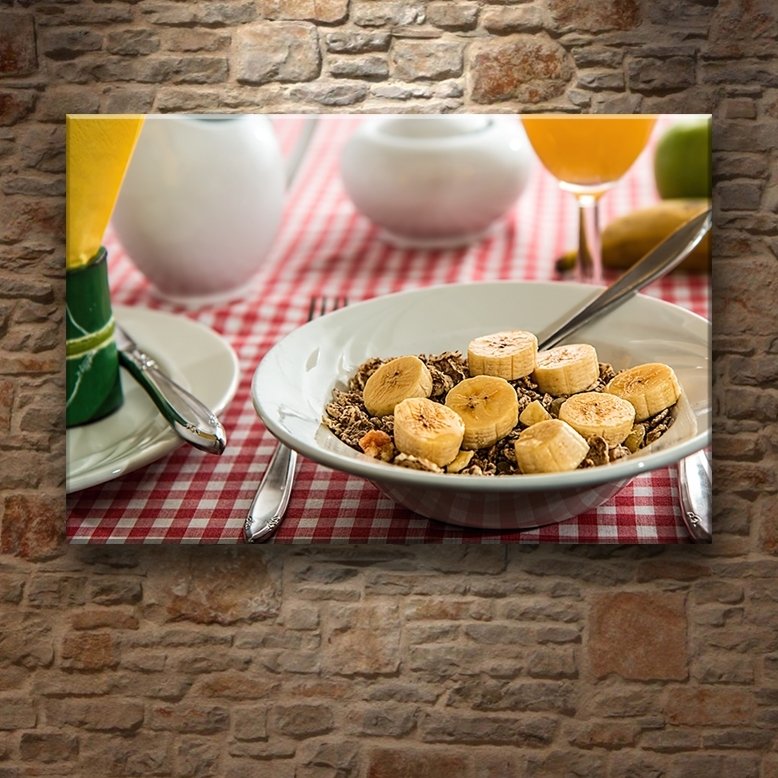 MUZLU MÜSLİ 7 değişen ölçü ORİJİNAL KANVAS TABLO