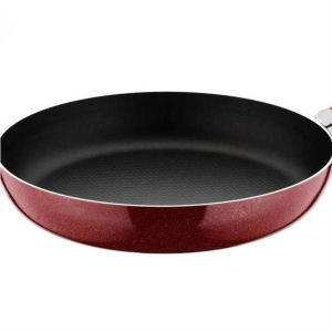 Seramik Dış Yüzey 24cm Taç Granit Tava - Eşit Isı Dağılımı ve Isıyı Hapseden 1. Kalite Granit Tava