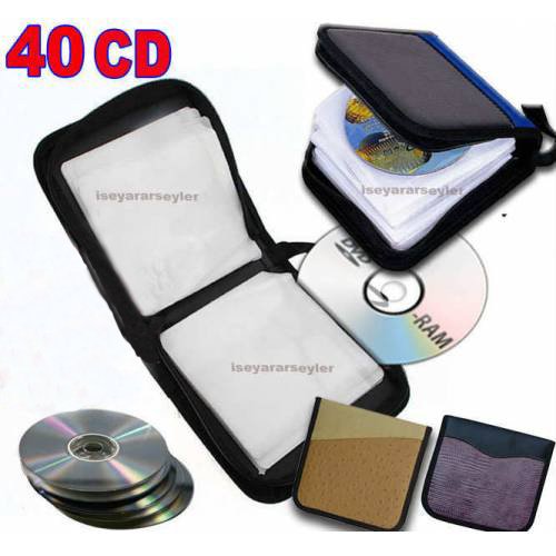 40 CD KAPASİTELİ PU DERİ BLU-RAY VCD DVD ÇANTASI