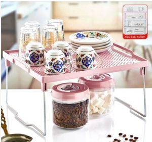 28x30 Cm Mutfak Banyo Tezgah Üstü Dolap İçi Düzenleyici Raf Metal Malzemeli