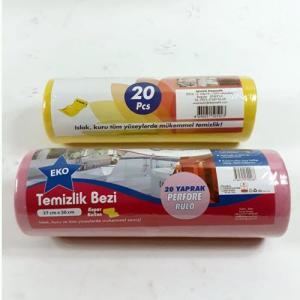 Islak ve kuru yüzeyler için 20 li kopar kullan temizlik bezi 27x30 cm