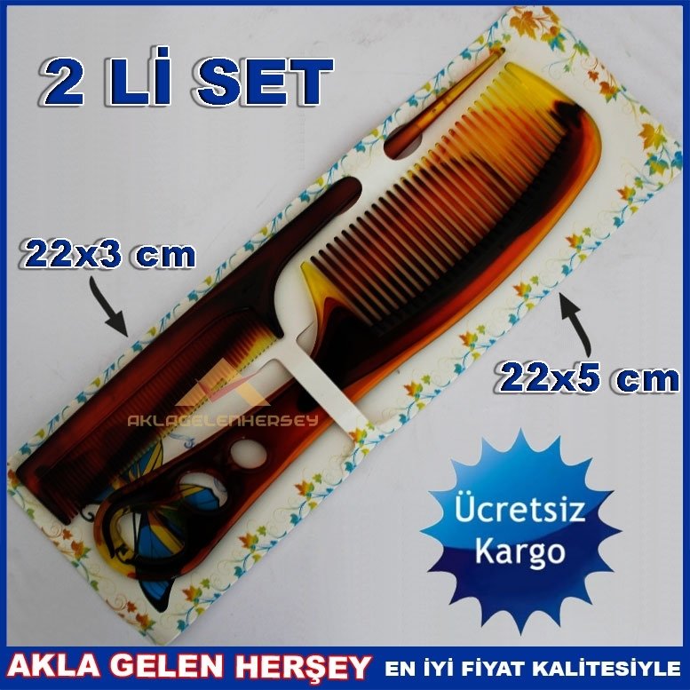 KREPE TARAĞI İLE KALIN VE İNCE UÇLU İKİLİ SET KD