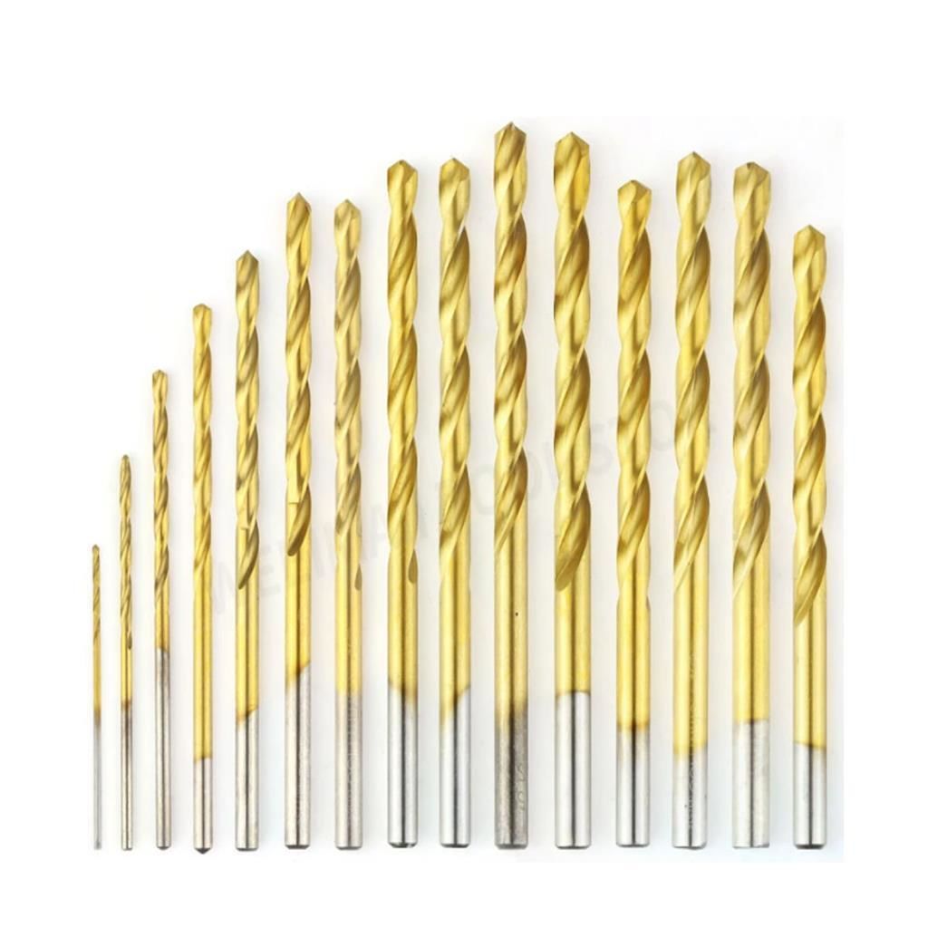 Hava Çeliğinden 13'lü Matkap Ucu Seti Ahşap Metal için Kutulu Profesyonel 1.5 mm'den 6.5 mm'ye Kadar