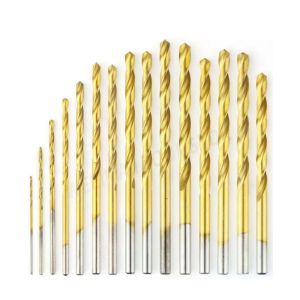 Hava Çeliğinden 13'lü Matkap Ucu Seti Ahşap Metal için Kutulu Profesyonel 1.5 mm'den 6.5 mm'ye Kadar