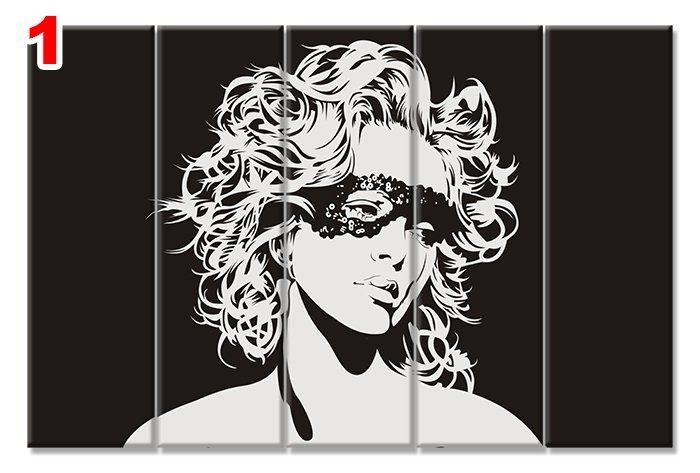 GRAPHIC GIRL 7 STİL 5 PARÇALI KANVAS TABLO