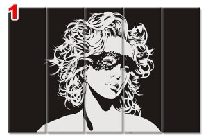 GRAPHIC GIRL 7 STİL 5 PARÇALI KANVAS TABLO