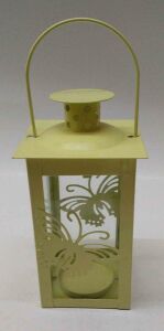 Metal Fener Mumluk Camı Var 16 Cm