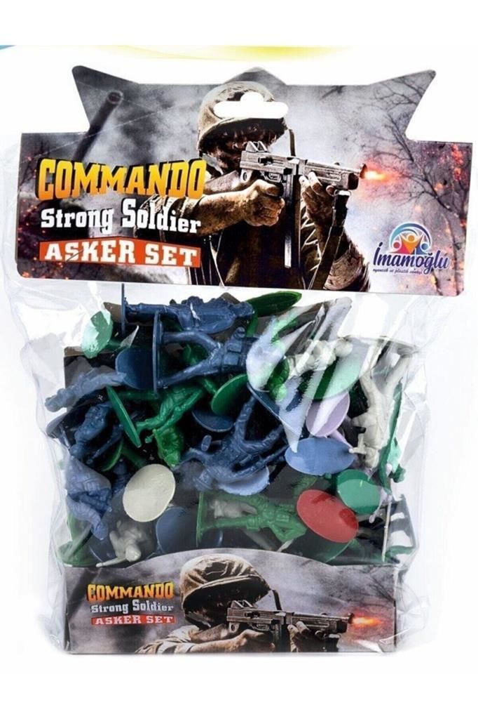 40 Adet Komando Asker Seti Mini Çoklu Savaş Seti Yükseklik 5.5 Cm